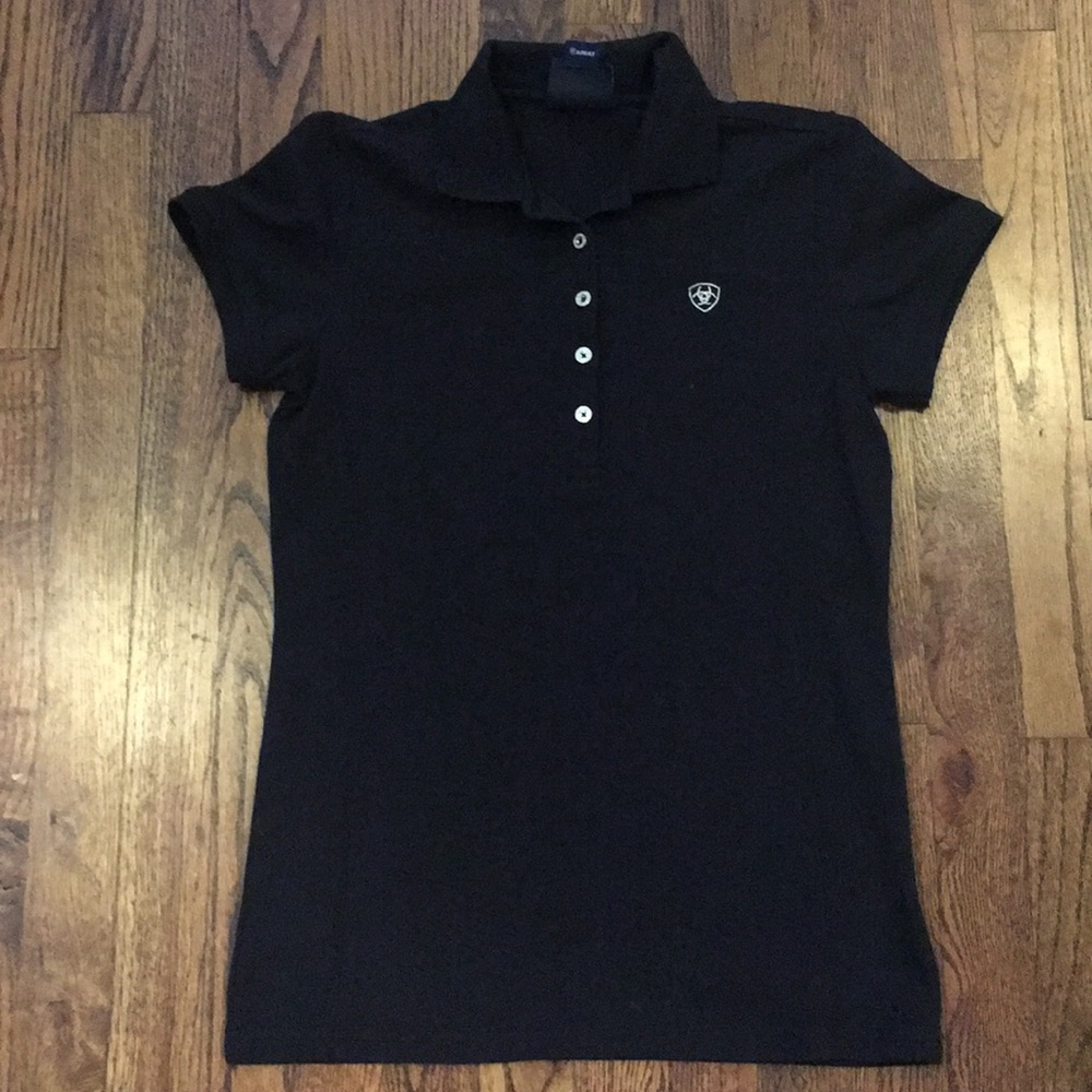 Ariat. Small. Black polo.